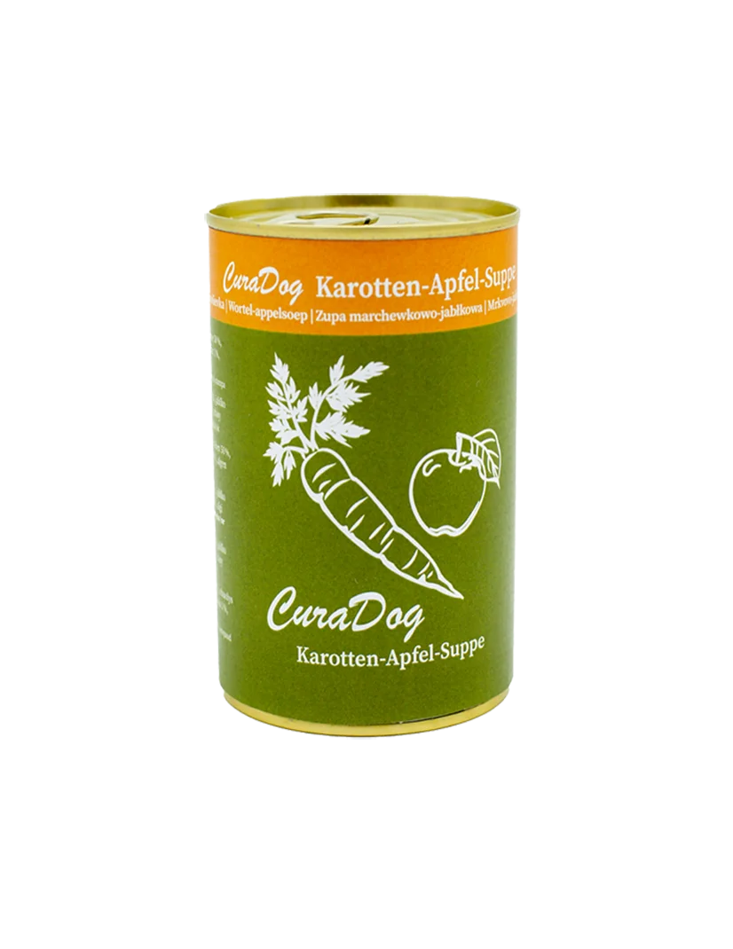 CuraDog Karotten-Apfel-Suppe 400g - Sauberes Hundefutter